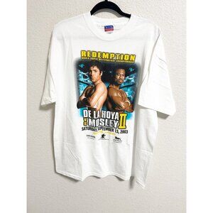 Champion Oscar De La Hoya Vs Shane Mosley II Redemption T-Shirt 2003 Size XL